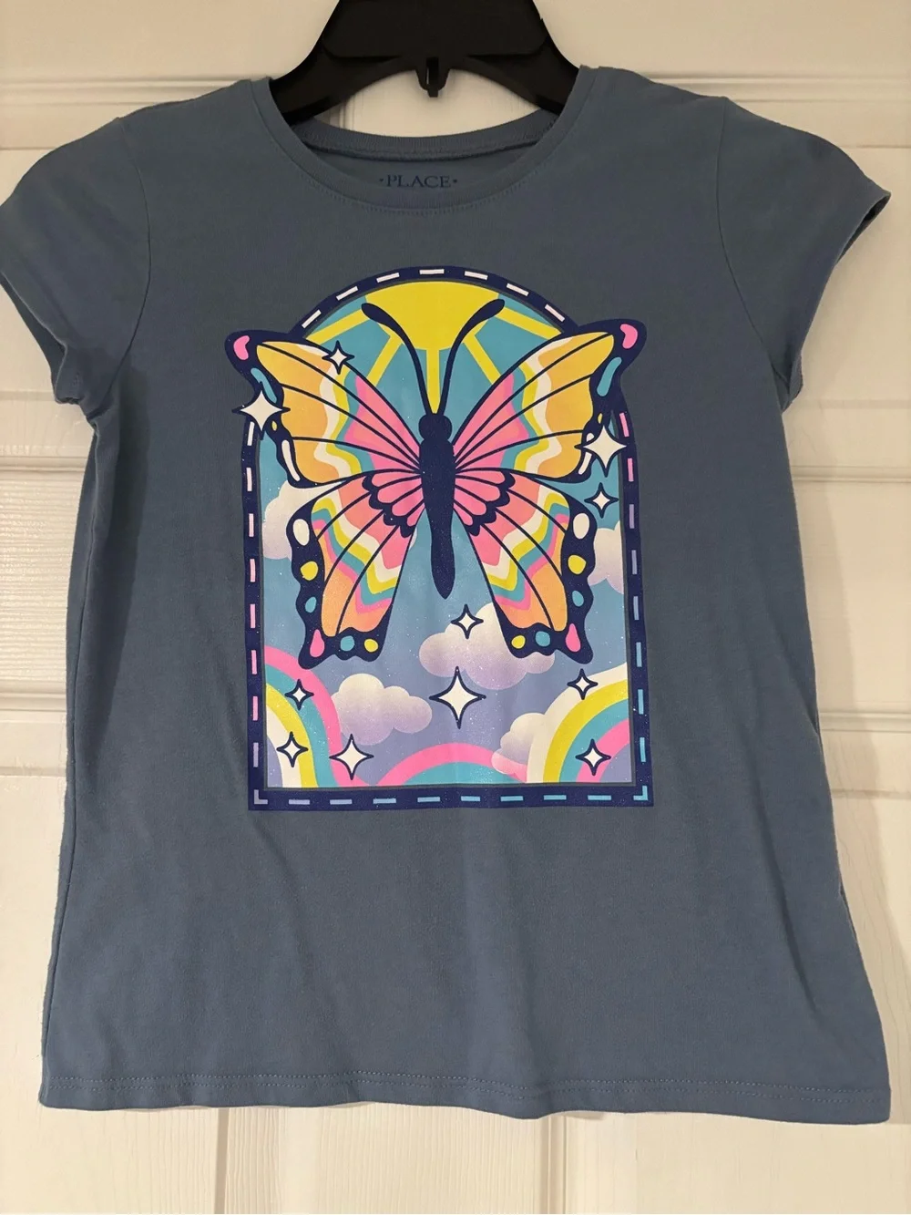 The Children's Place Unicorn & Butterfly Tops - Yellow, Blue, Pink